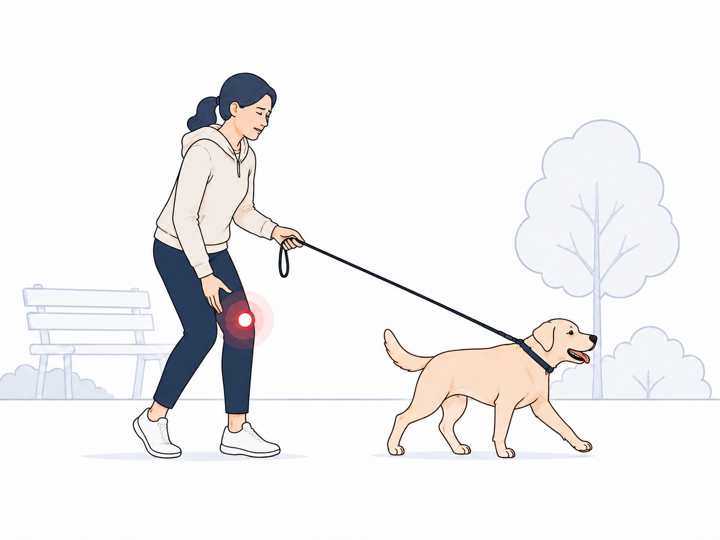 Person walking a dog